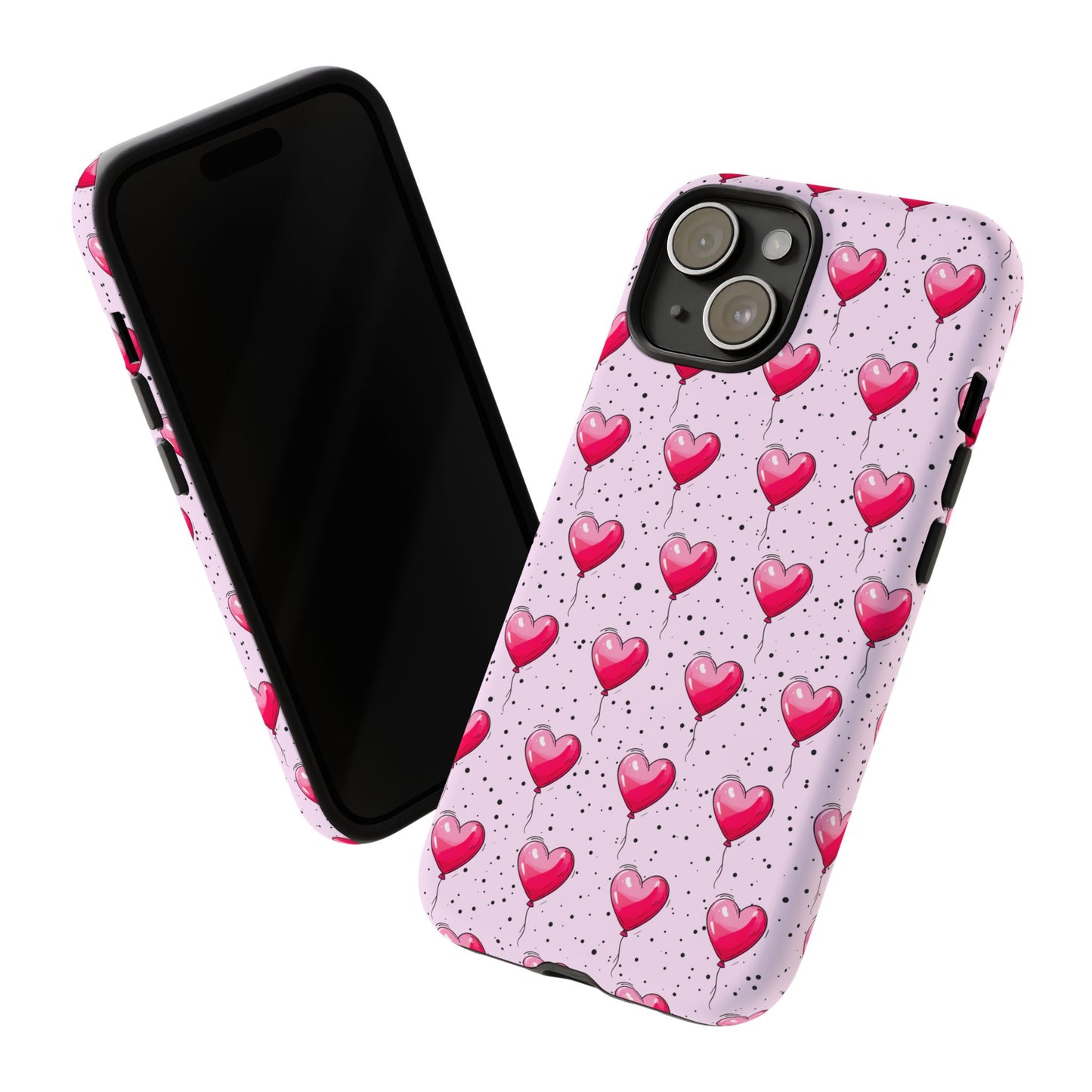 Heart-Shaped Balloons Pink Tough iPhone Case