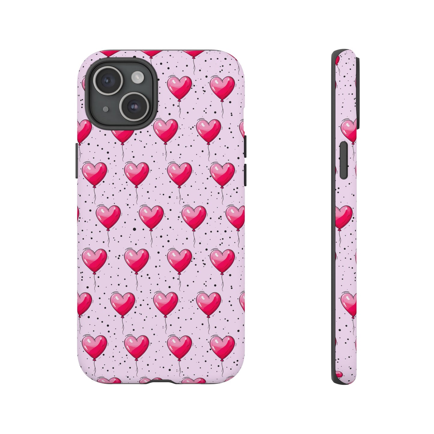 Heart-Shaped Balloons Pink Tough iPhone Case