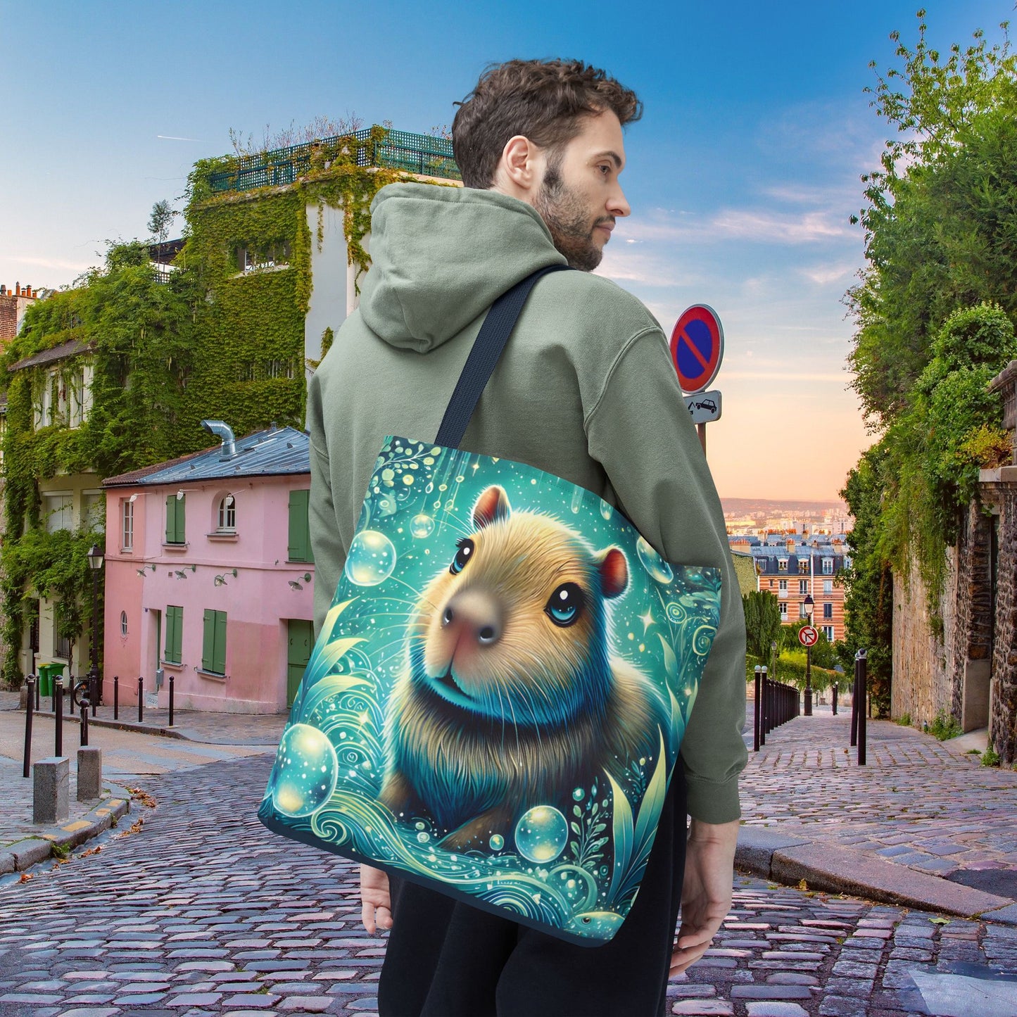 Magical Underwater Capybara Tote Bag