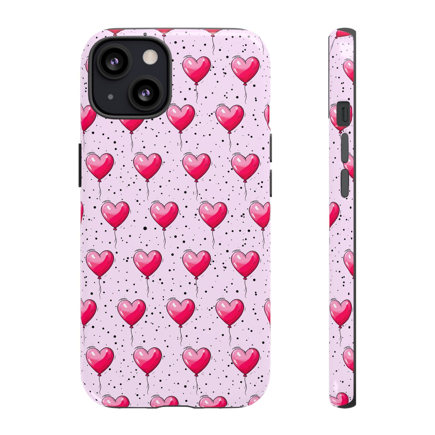 Heart-Shaped Balloons Pink Tough iPhone Case