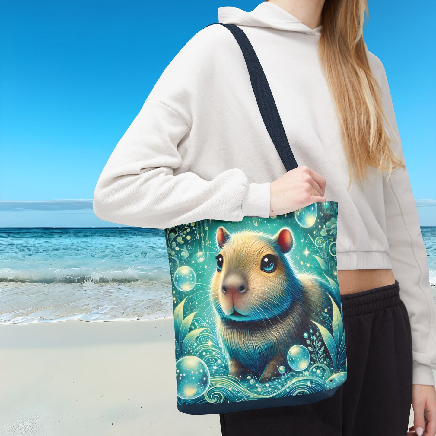 Magical Underwater Capybara Tote Bag