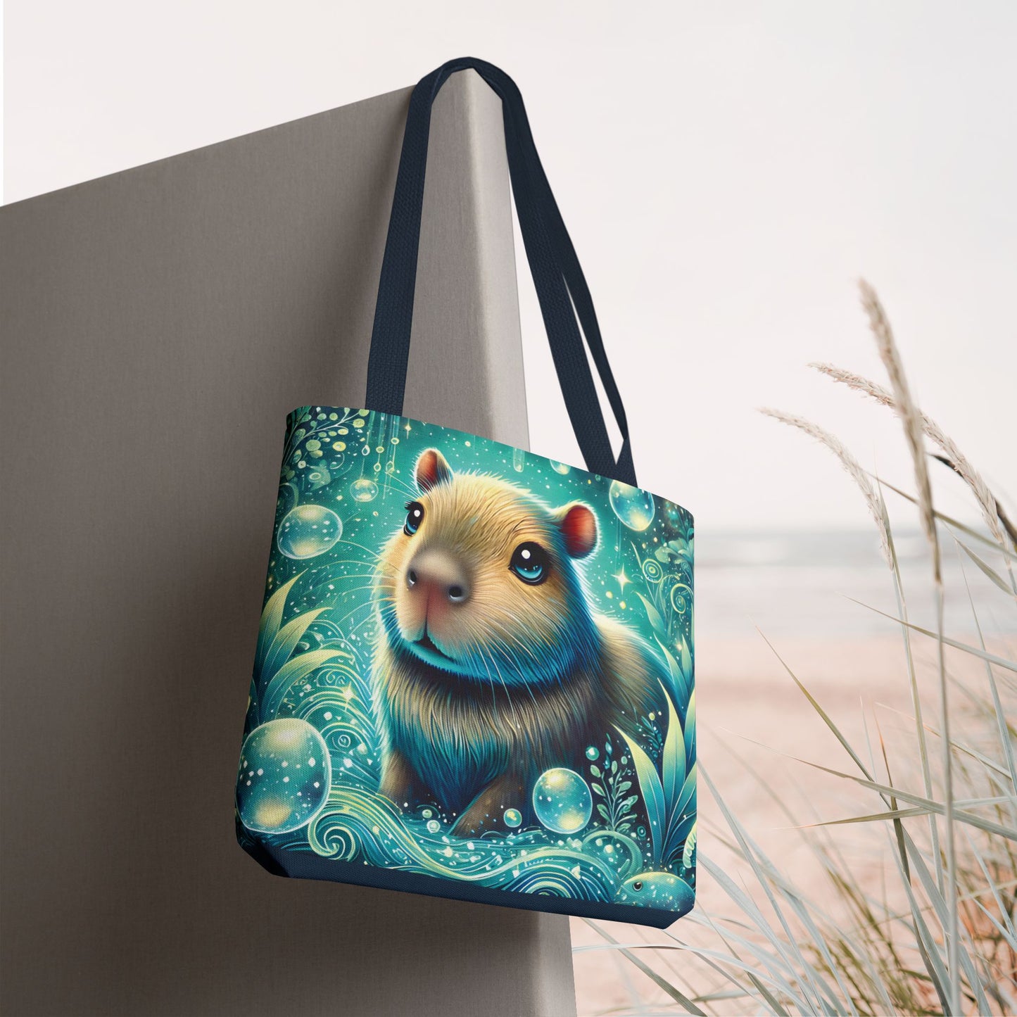 Magical Underwater Capybara Tote Bag
