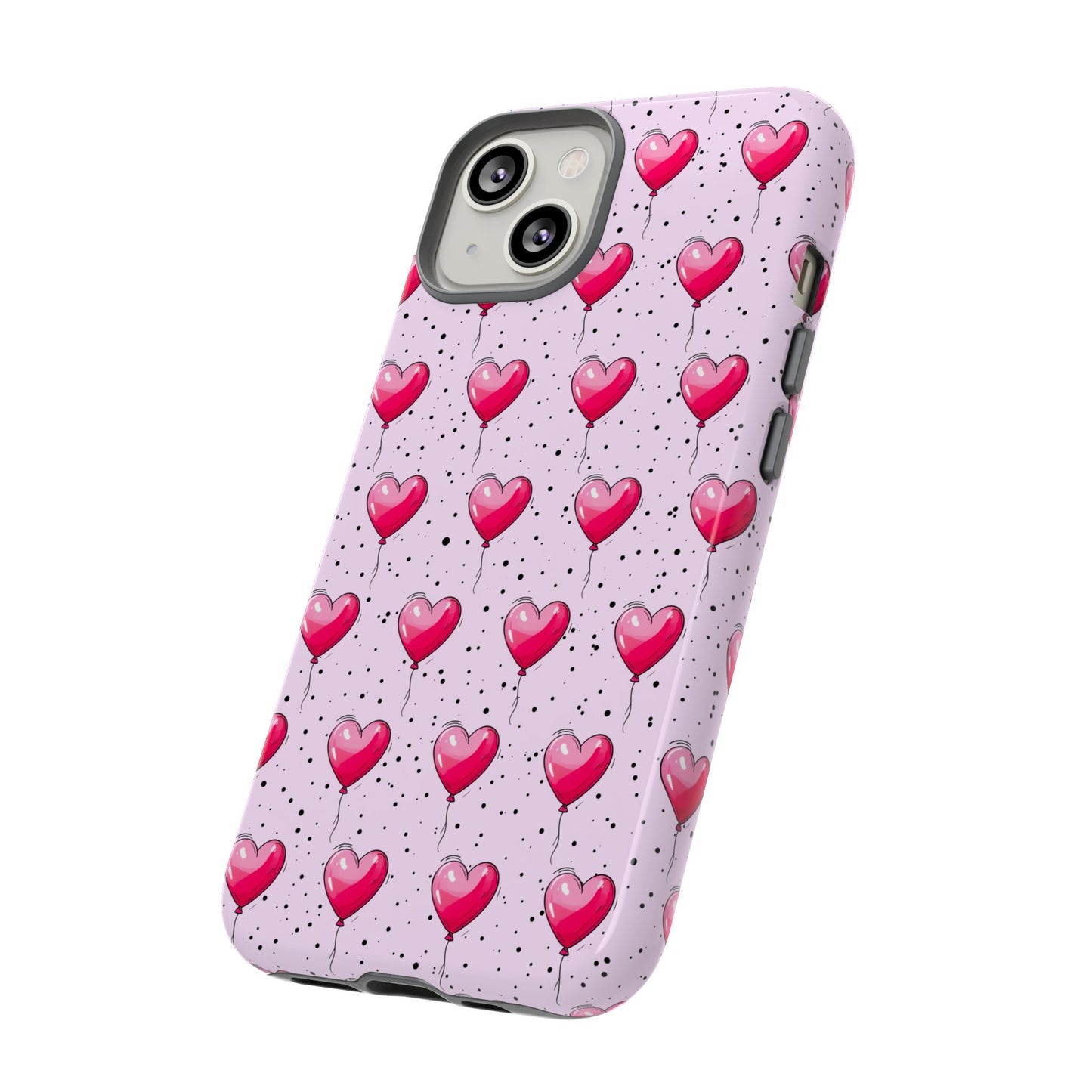 Heart-Shaped Balloons Pink Tough iPhone Case
