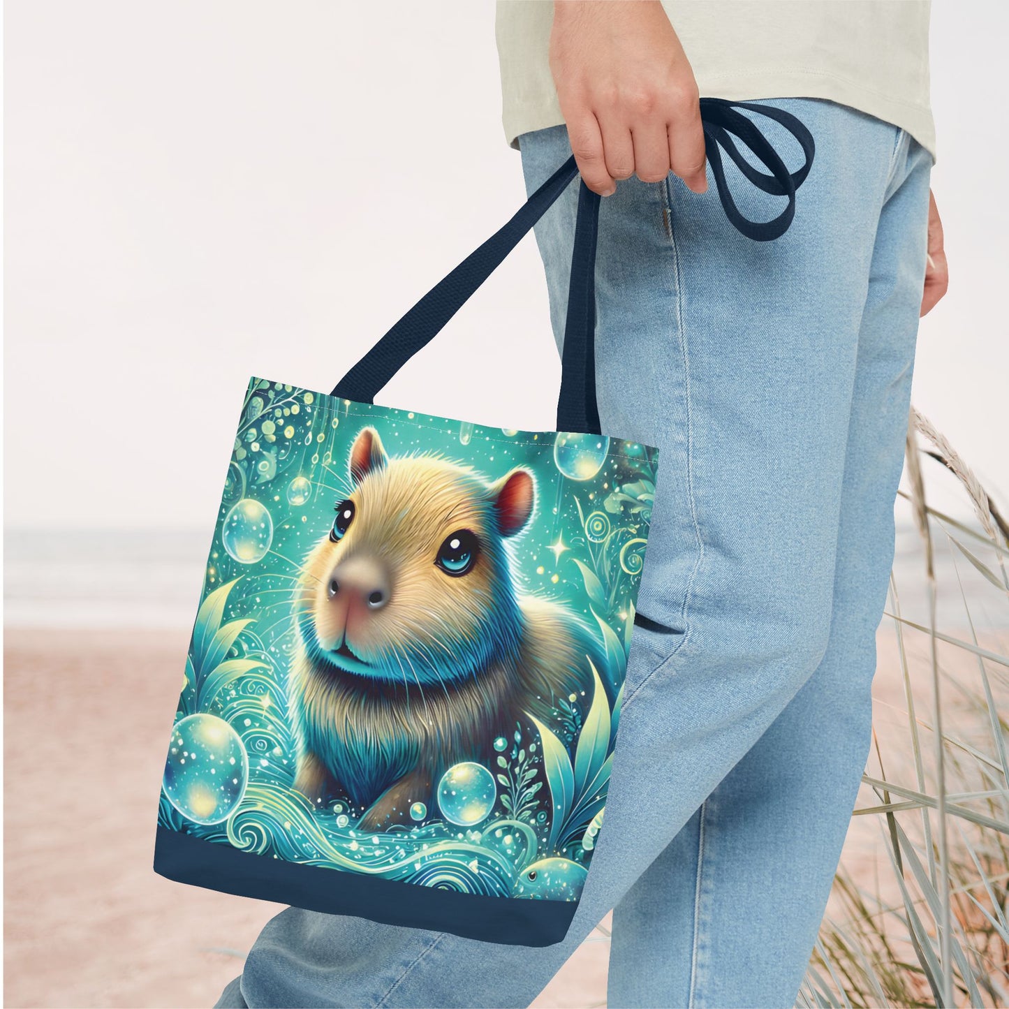 Magical Underwater Capybara Tote Bag