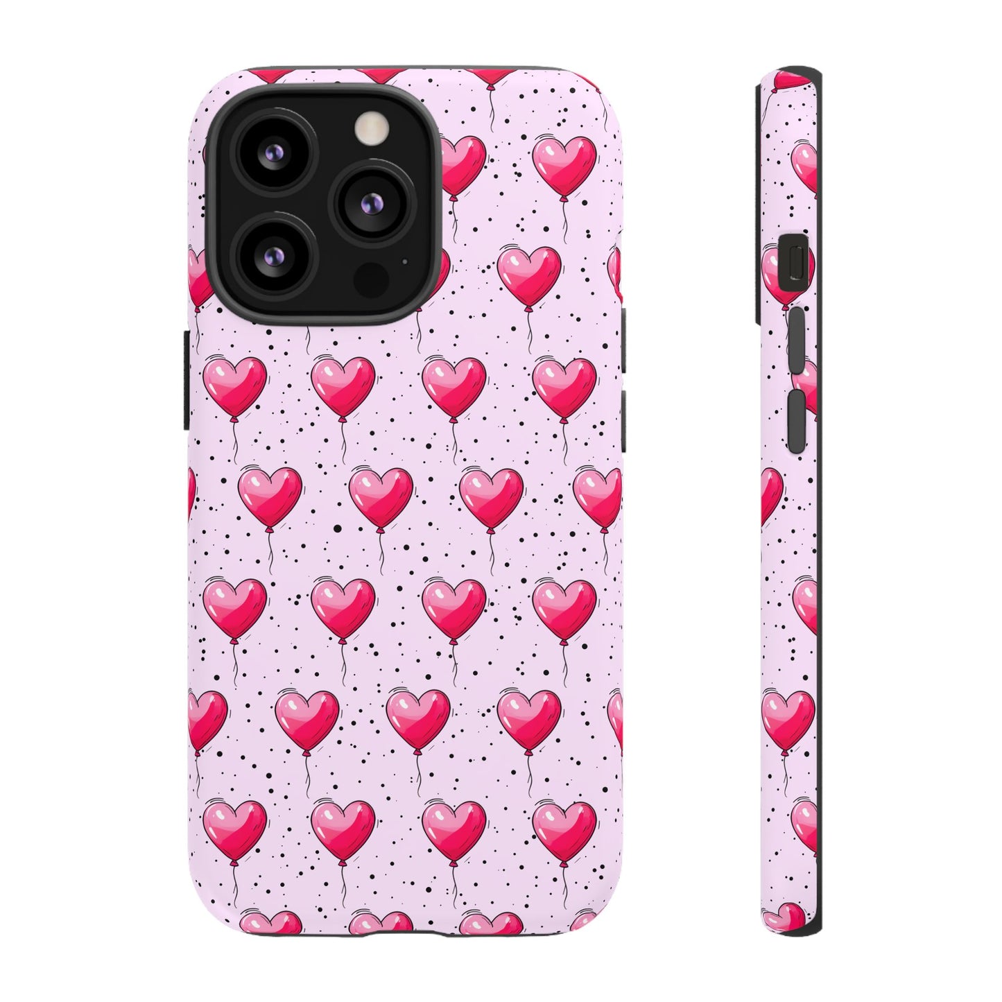 Heart-Shaped Balloons Pink Tough iPhone Case