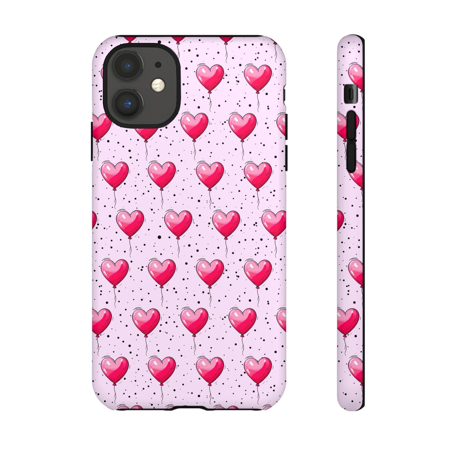 Heart-Shaped Balloons Pink Tough iPhone Case