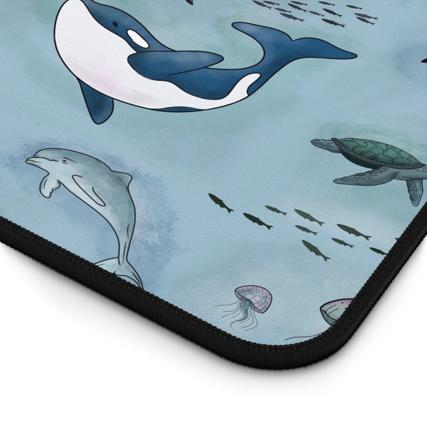 Ocean-Inspired Whale, Dolphin & Sea Turtle Desk Mat