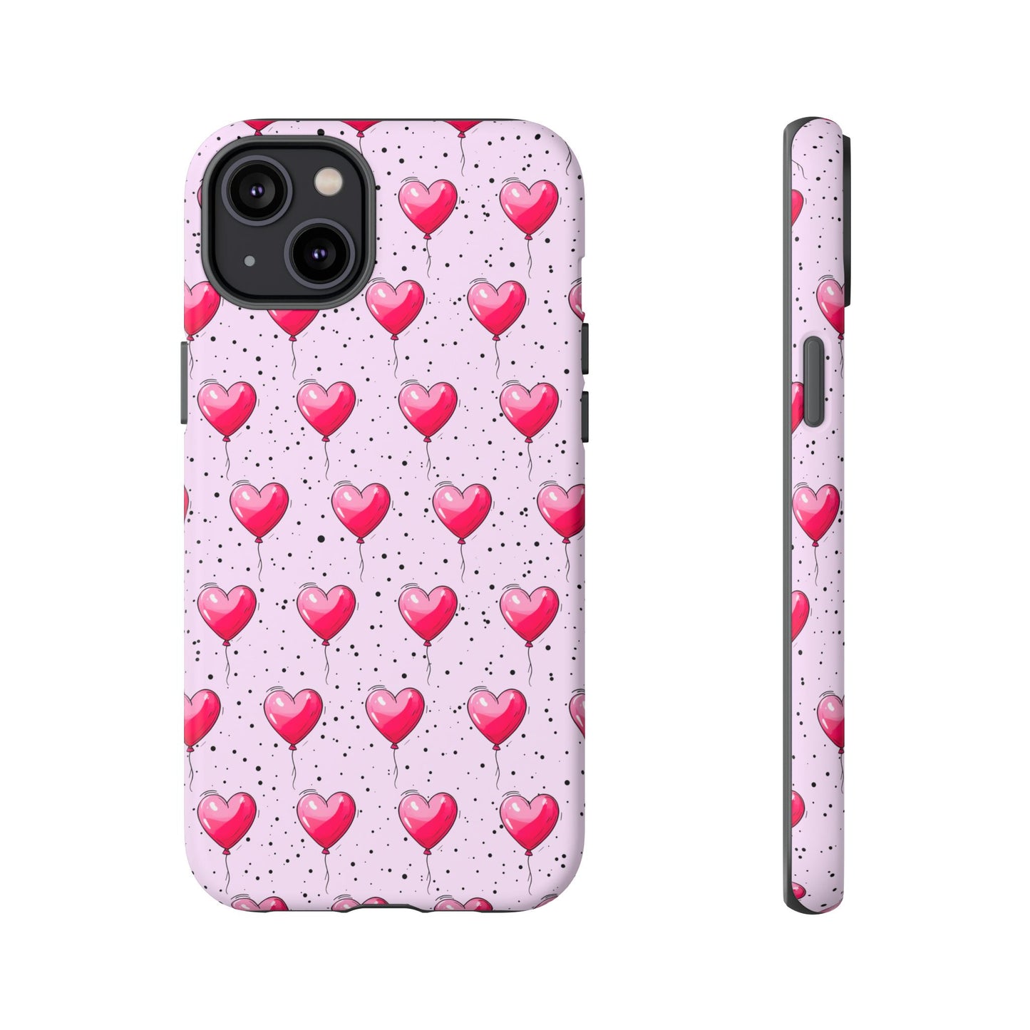 Heart-Shaped Balloons Pink Tough iPhone Case