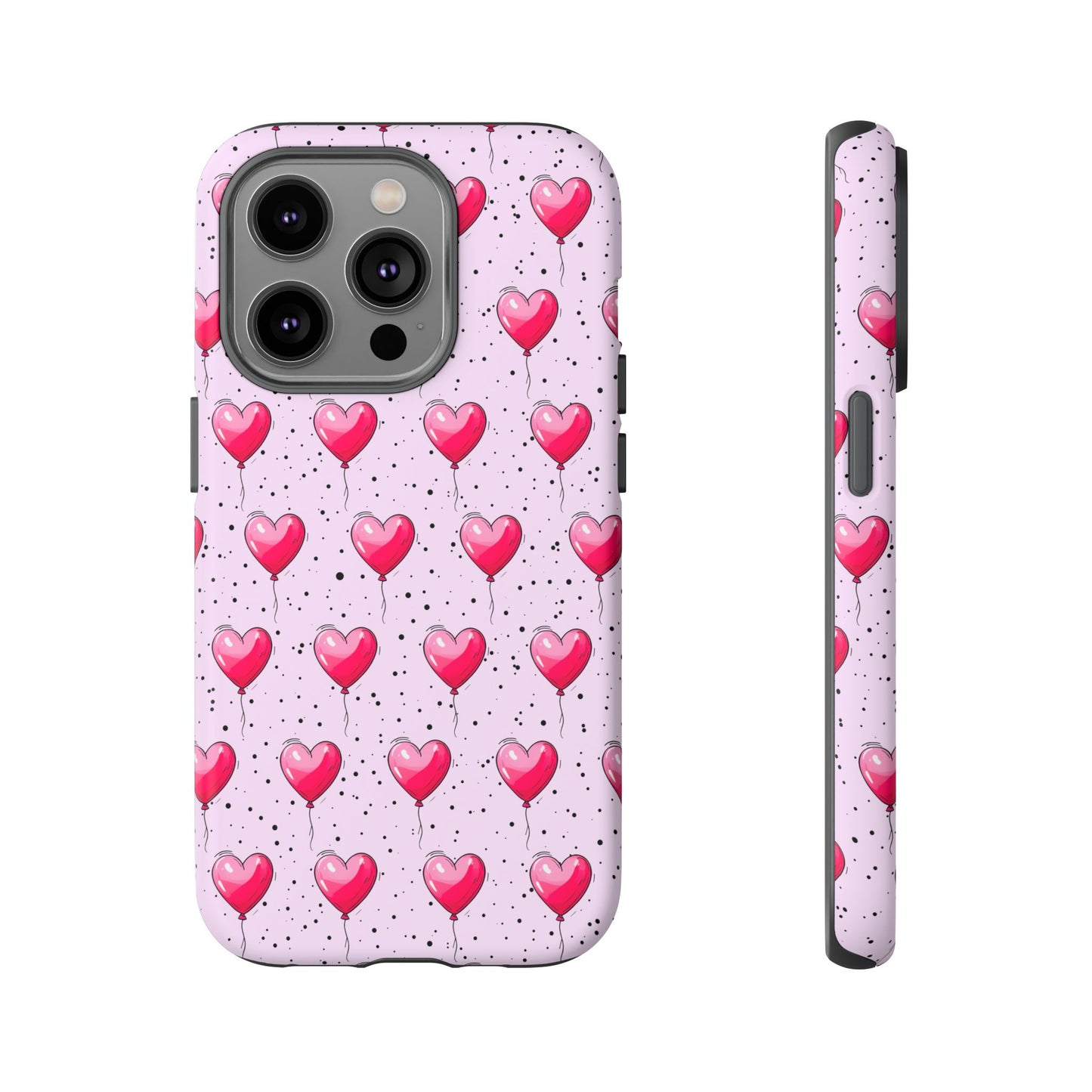 Heart-Shaped Balloons Pink Tough iPhone Case