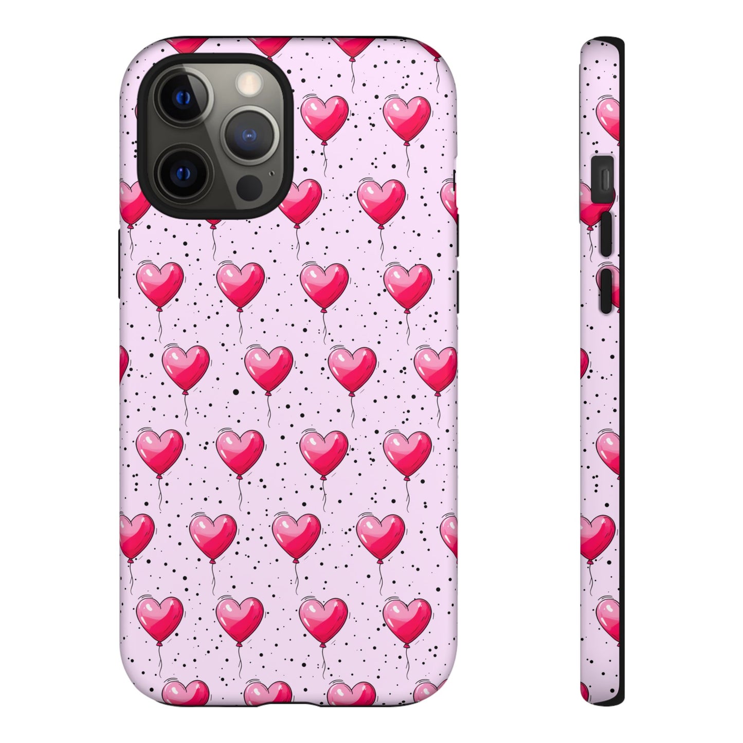 Heart-Shaped Balloons Pink Tough iPhone Case