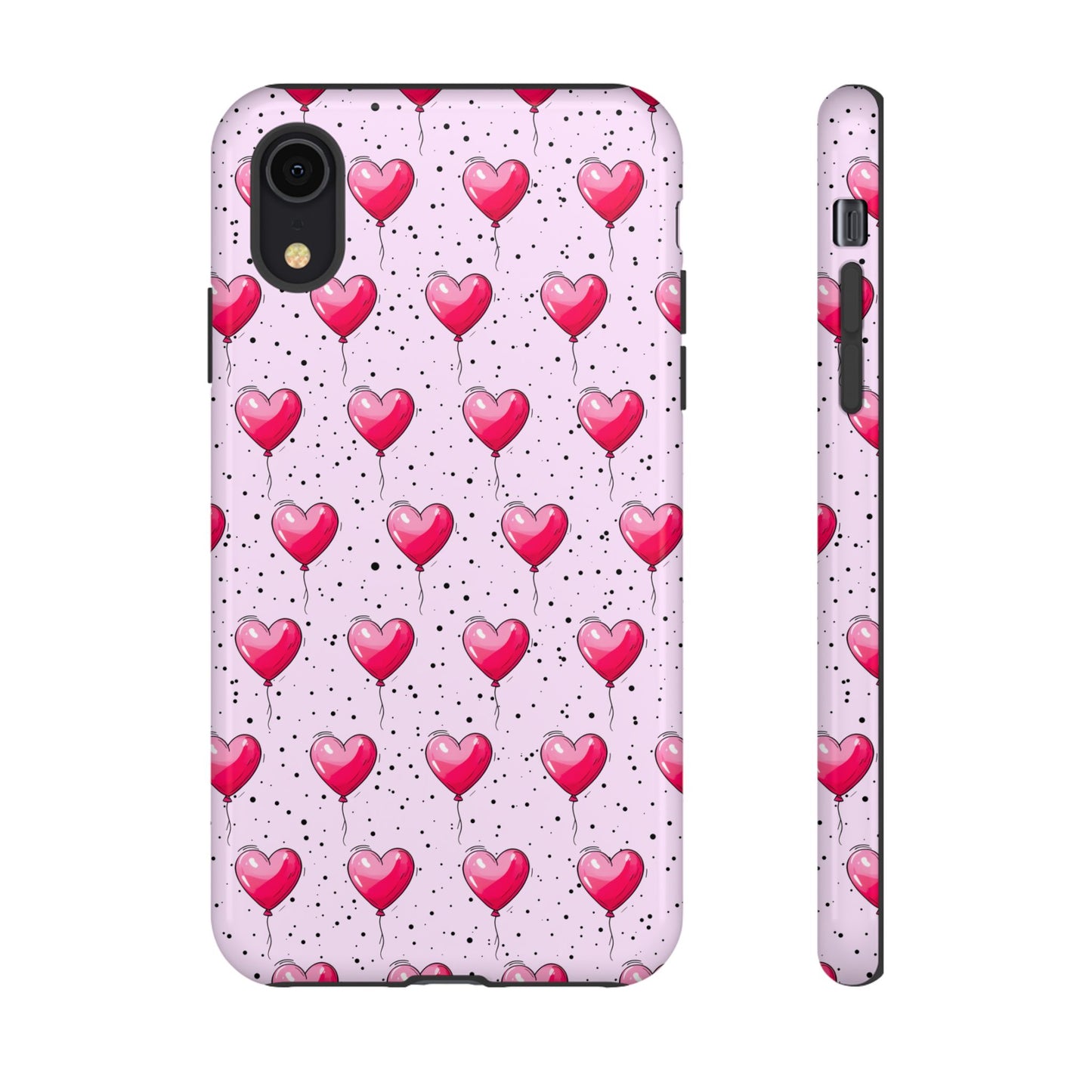 Heart-Shaped Balloons Pink Tough iPhone Case