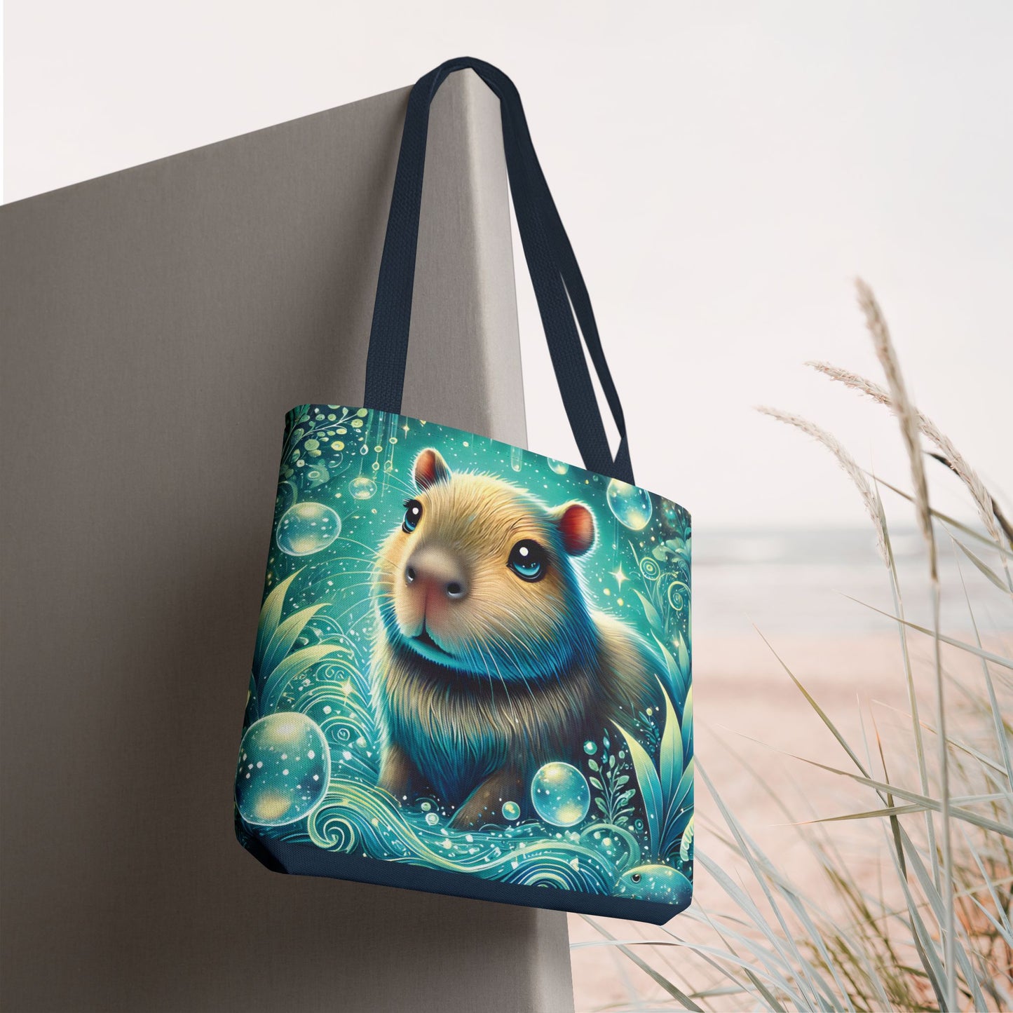 Magical Underwater Capybara Tote Bag