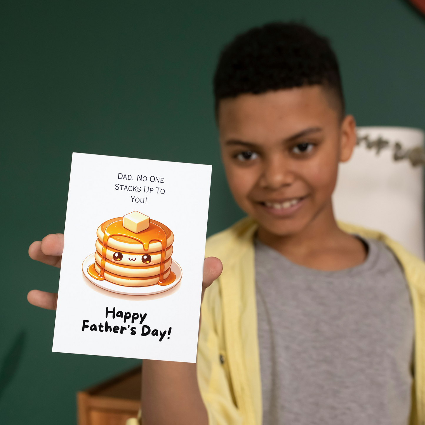 "No One Stacks Up To You" Pancake Stack Fathers Day Card