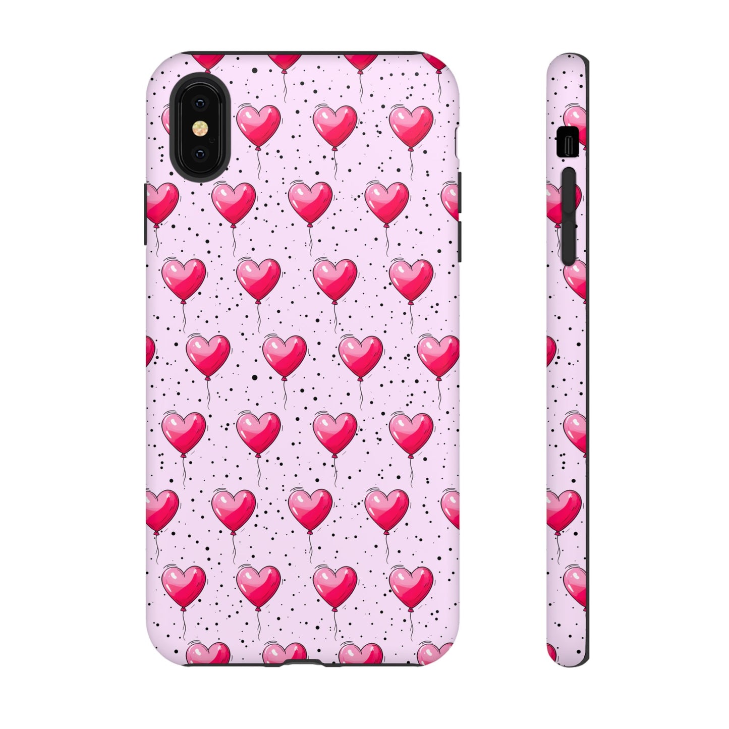 Heart-Shaped Balloons Pink Tough iPhone Case