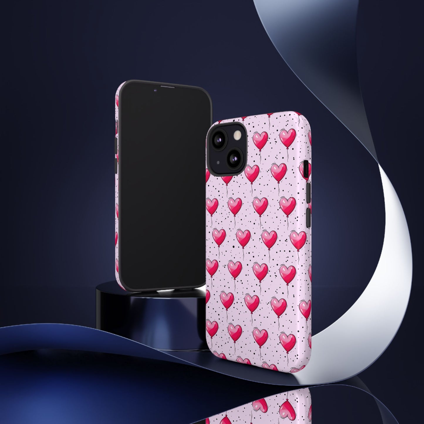 Heart-Shaped Balloons Pink Tough iPhone Case
