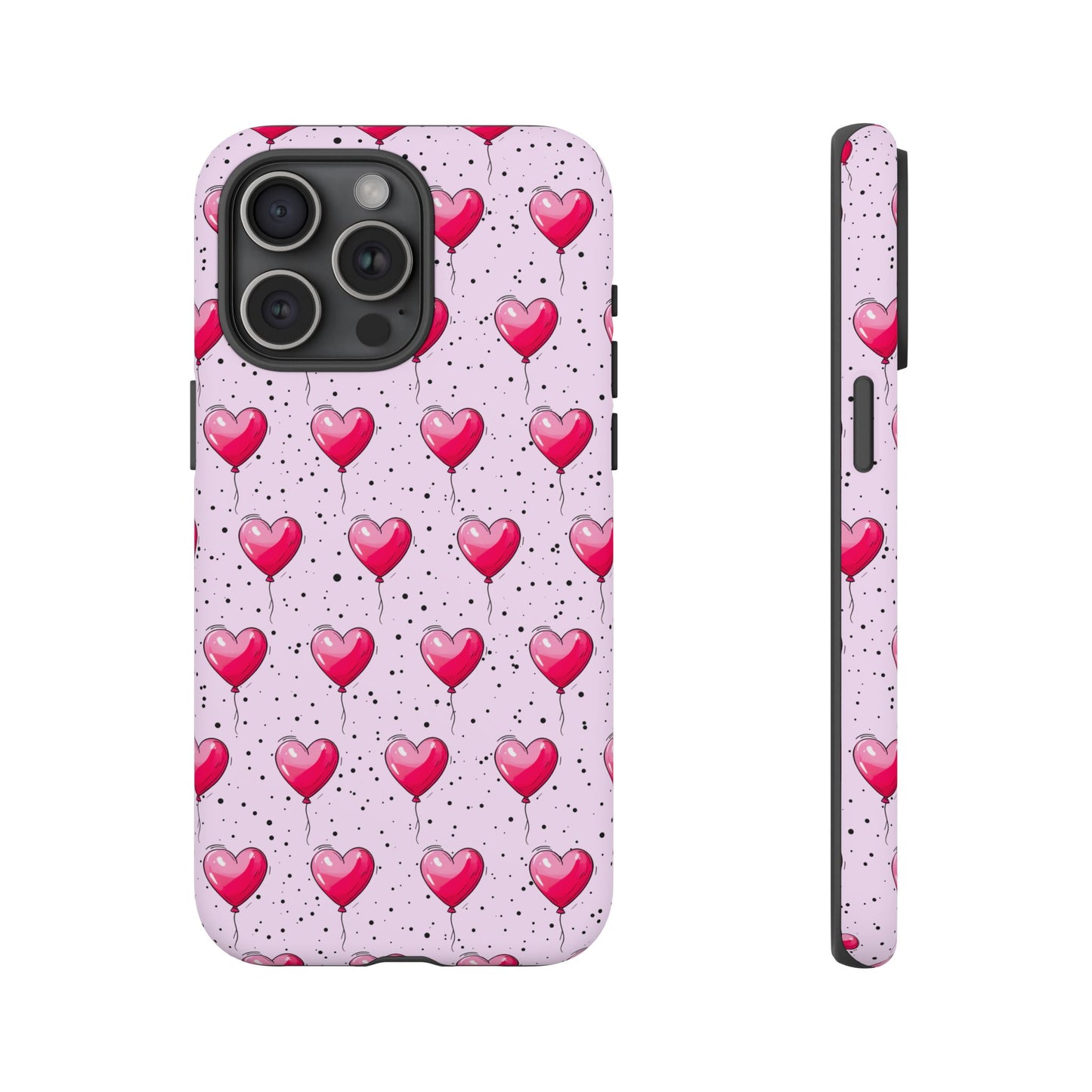 Heart-Shaped Balloons Pink Tough iPhone Case