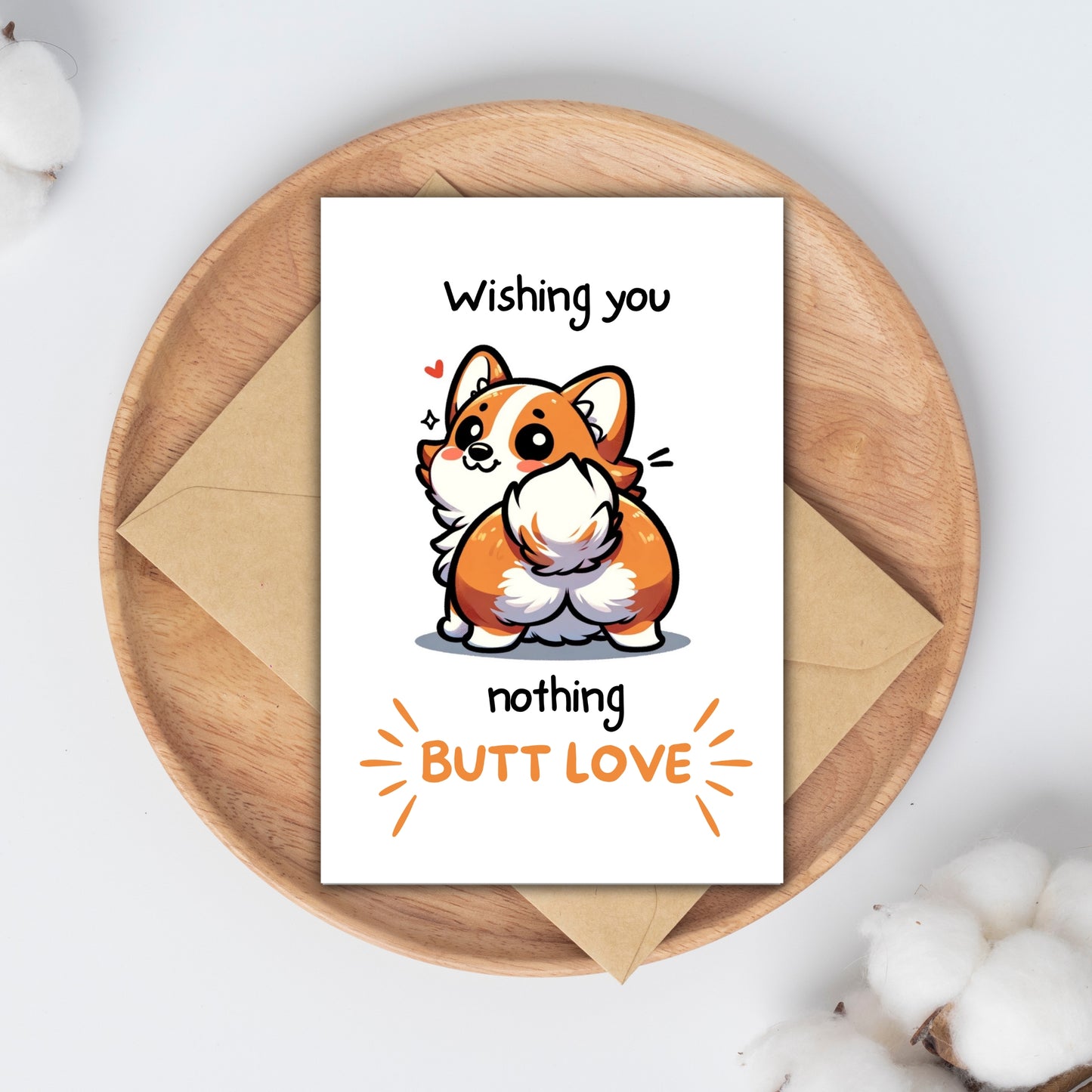 Nothing Butt Love Corgi Funny Anniversary Greeting Card