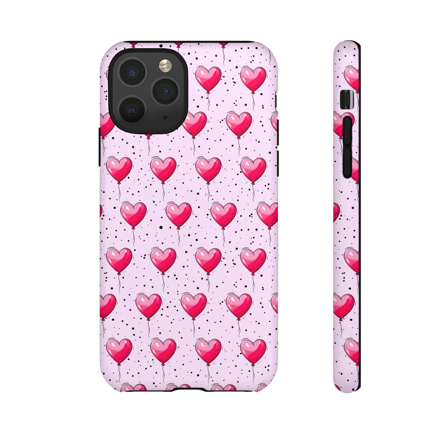 Heart-Shaped Balloons Pink Tough iPhone Case
