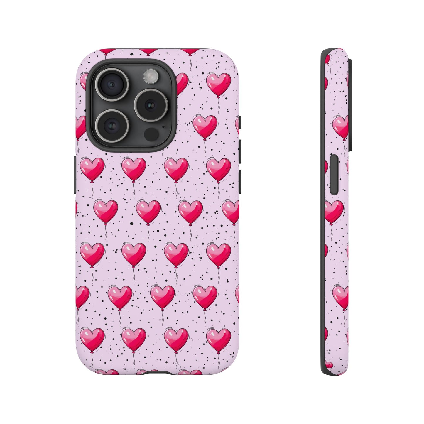 Heart-Shaped Balloons Pink Tough iPhone Case