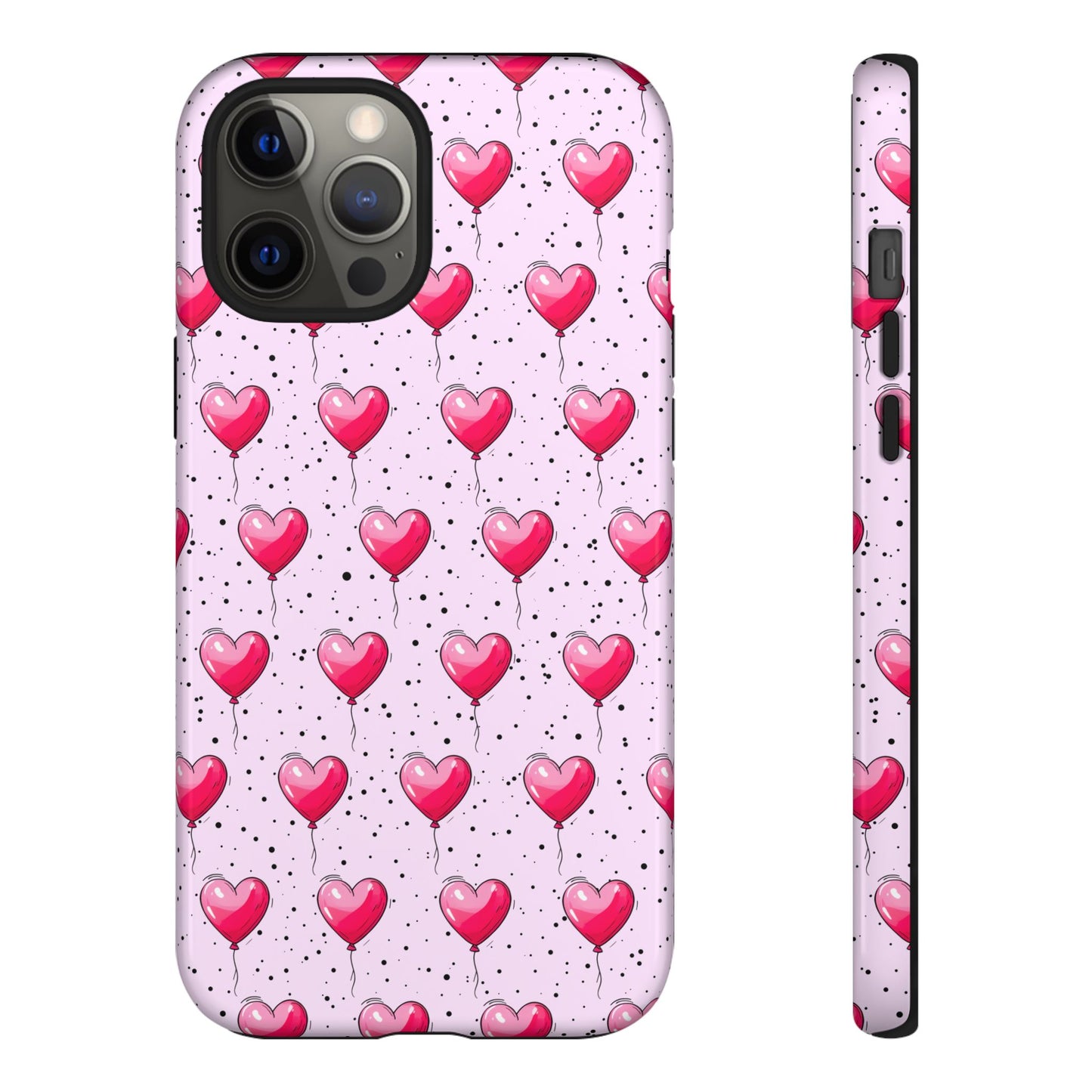 Heart-Shaped Balloons Pink Tough iPhone Case