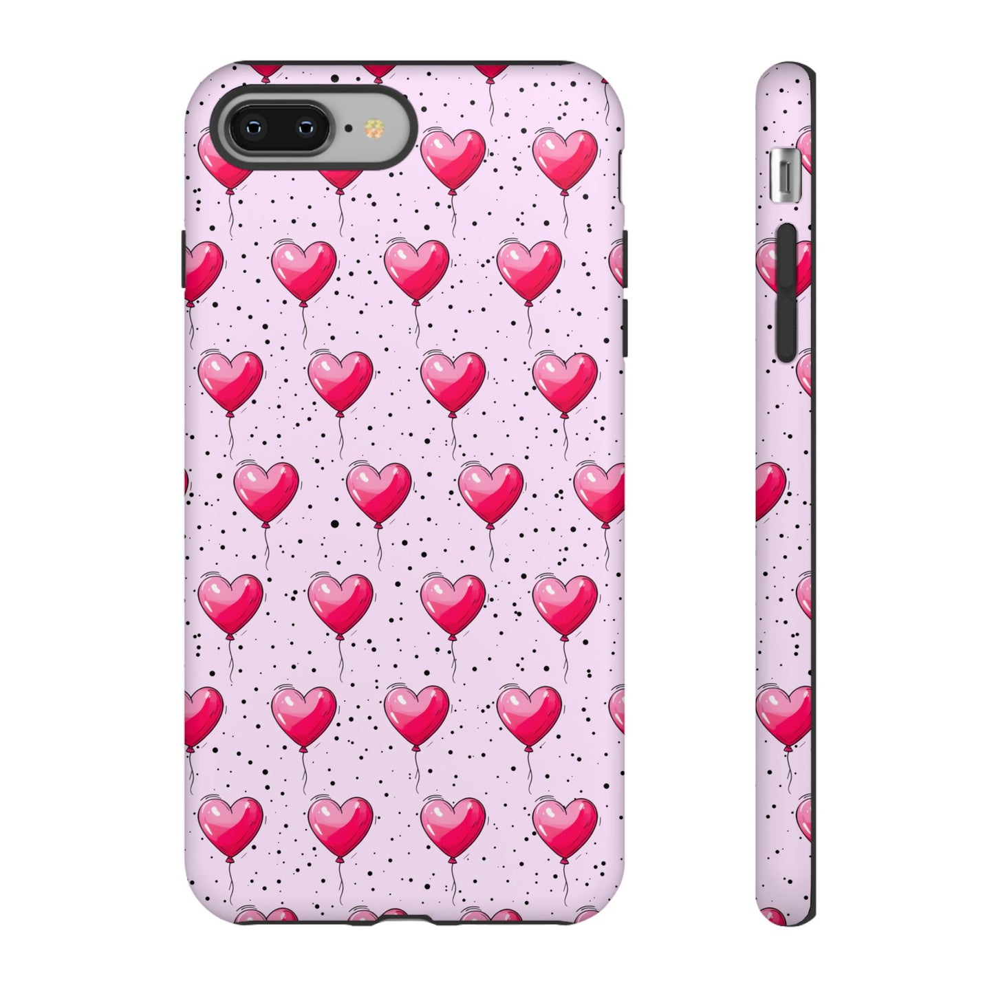 Heart-Shaped Balloons Pink Tough iPhone Case