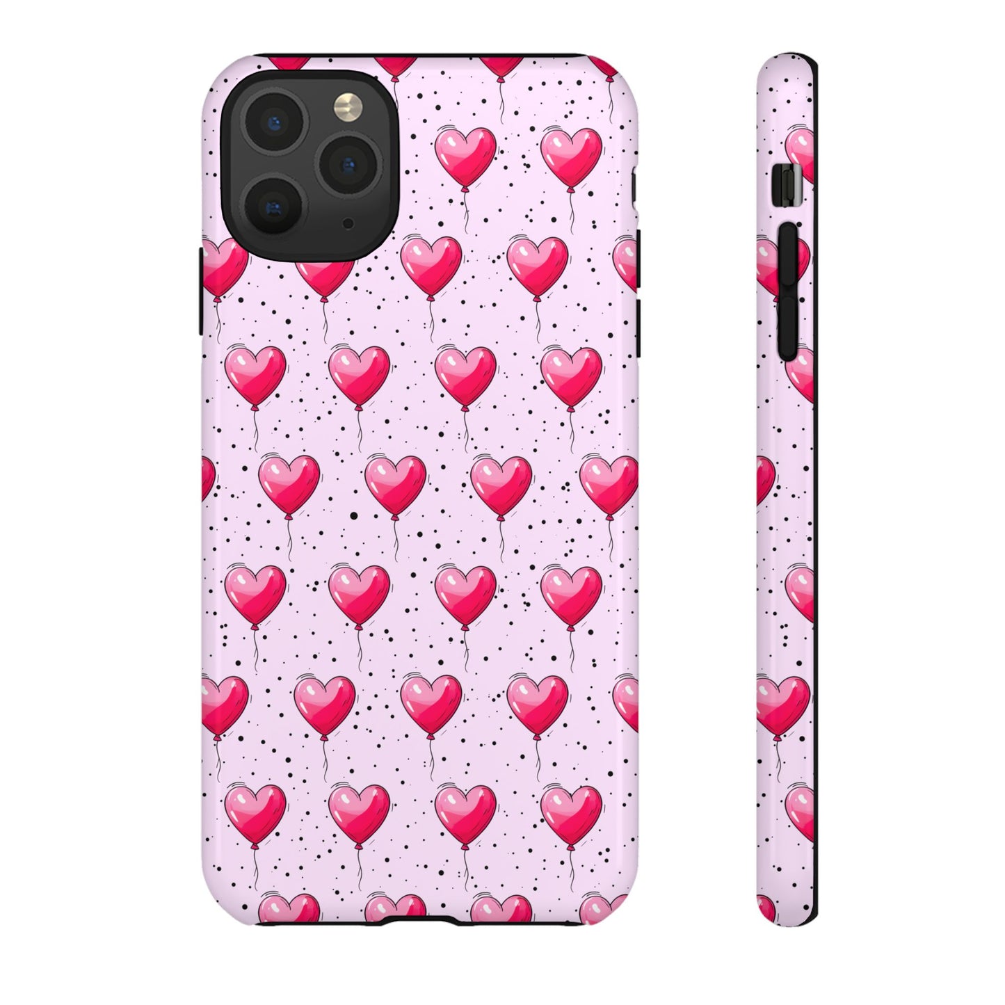 Heart-Shaped Balloons Pink Tough iPhone Case