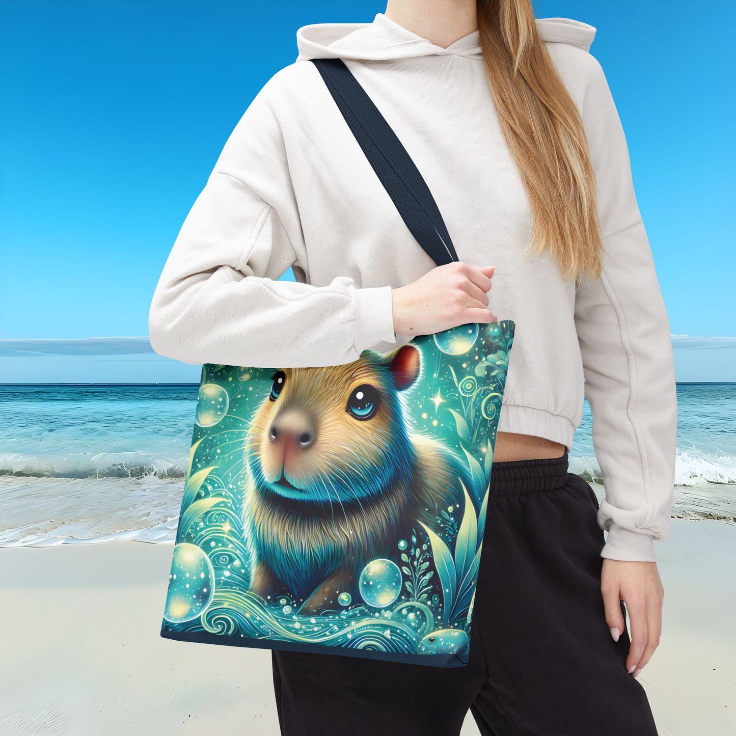 Magical Underwater Capybara Tote Bag