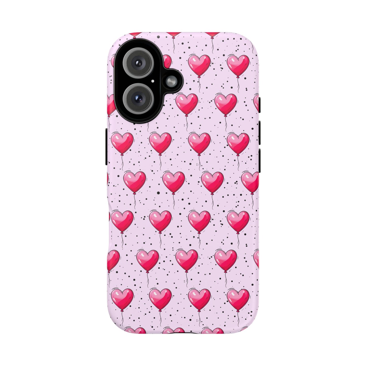 Heart-Shaped Balloons Pink Tough iPhone Case