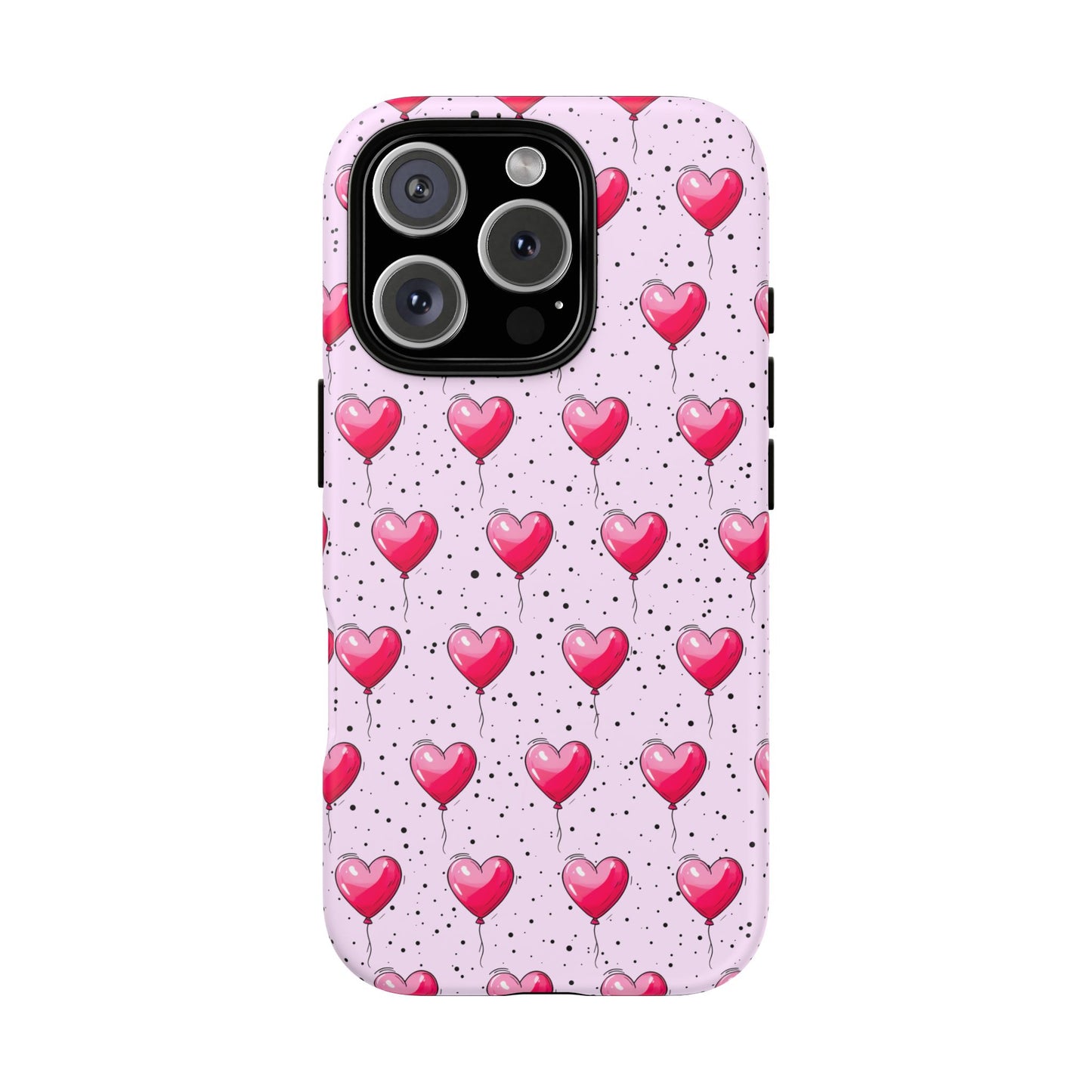 Heart-Shaped Balloons Pink Tough iPhone Case