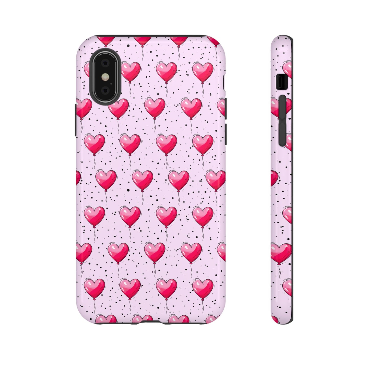 Heart-Shaped Balloons Pink Tough iPhone Case