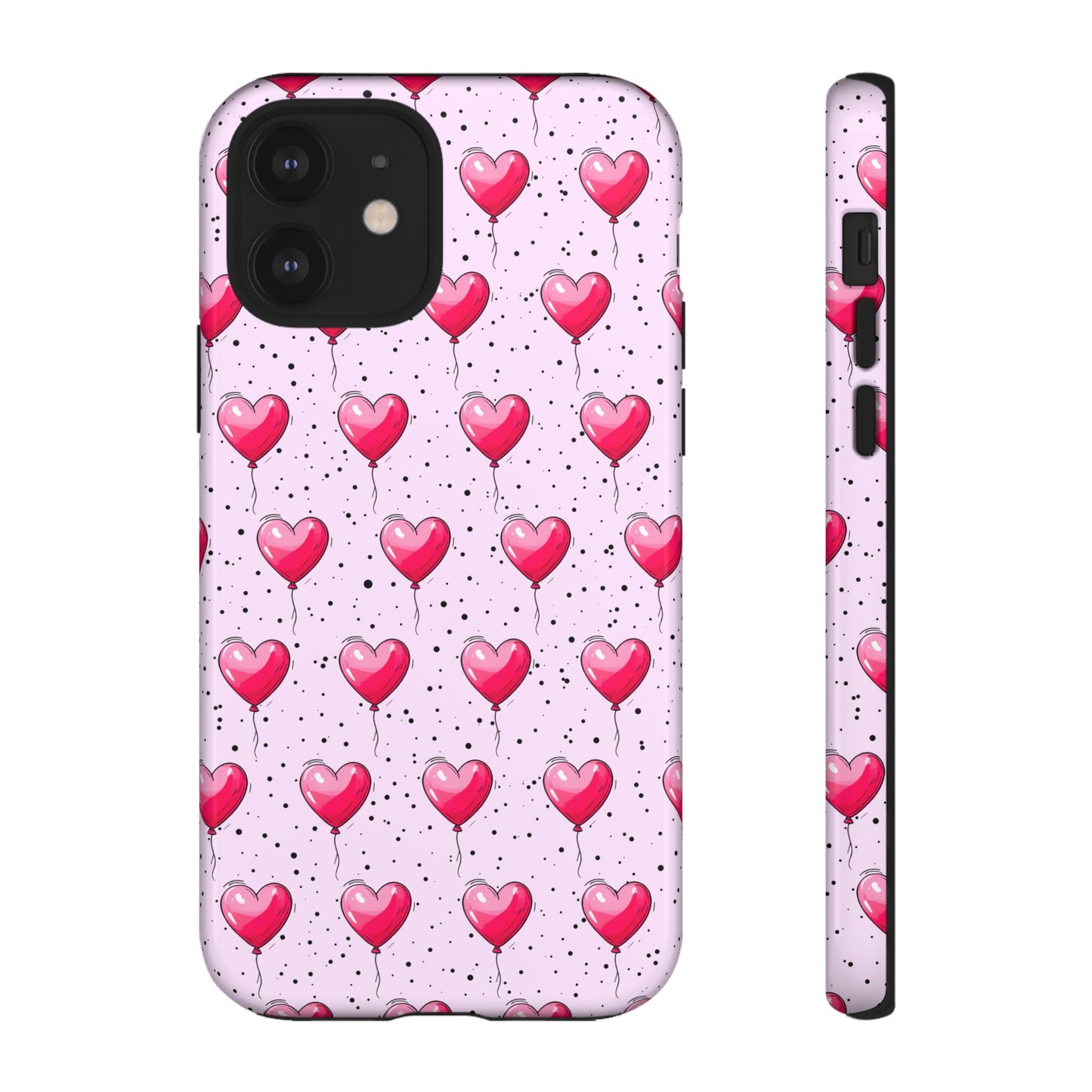 Heart-Shaped Balloons Pink Tough iPhone Case