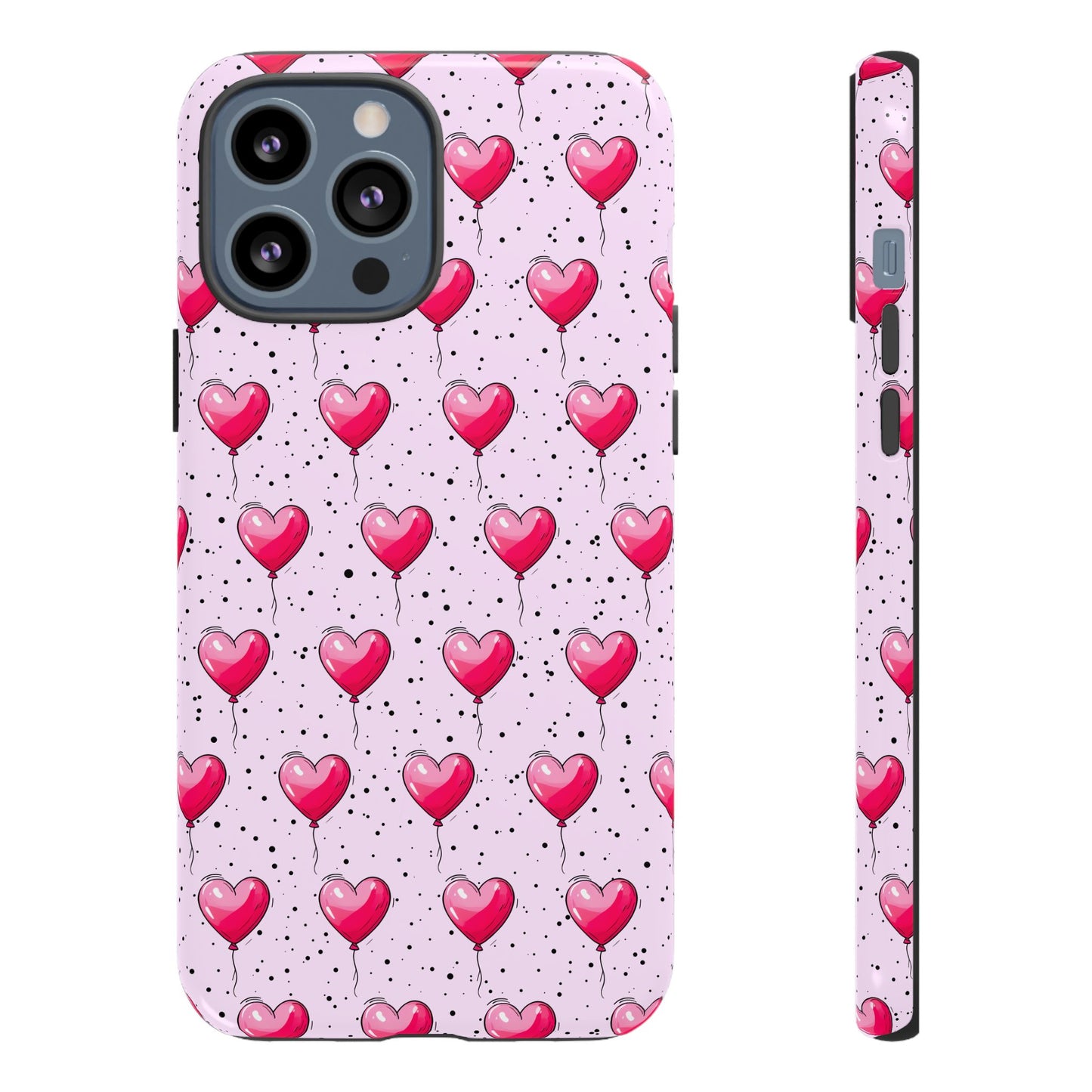 Heart-Shaped Balloons Pink Tough iPhone Case