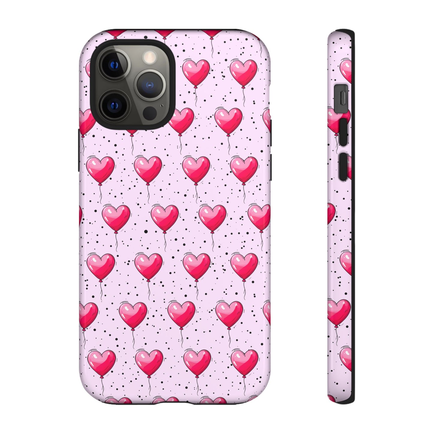 Heart-Shaped Balloons Pink Tough iPhone Case