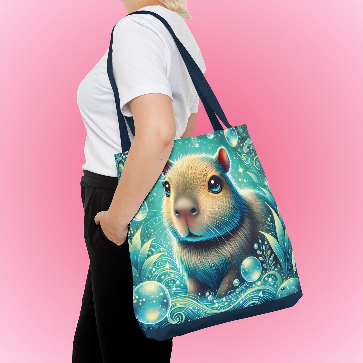 Magical Underwater Capybara Tote Bag