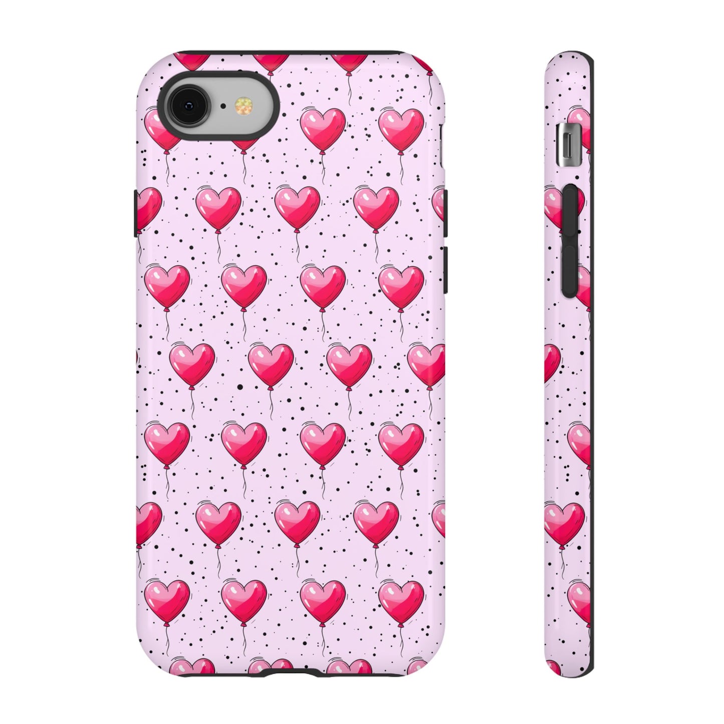 Heart-Shaped Balloons Pink Tough iPhone Case