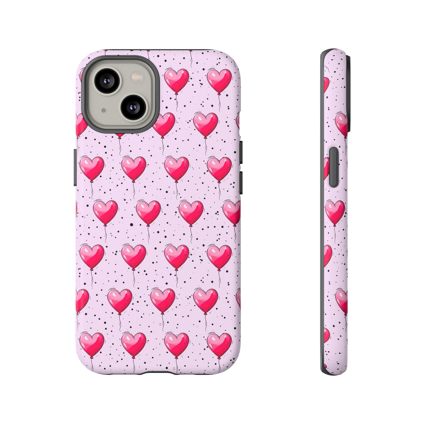 Heart-Shaped Balloons Pink Tough iPhone Case