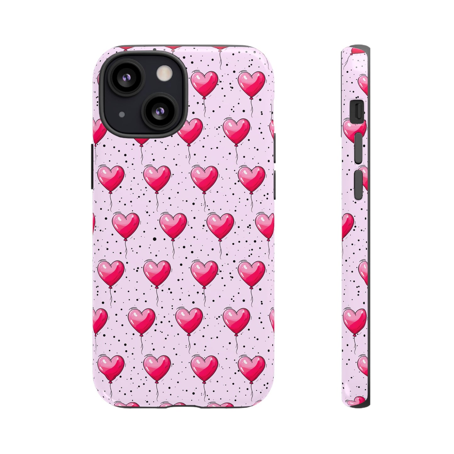 Heart-Shaped Balloons Pink Tough iPhone Case