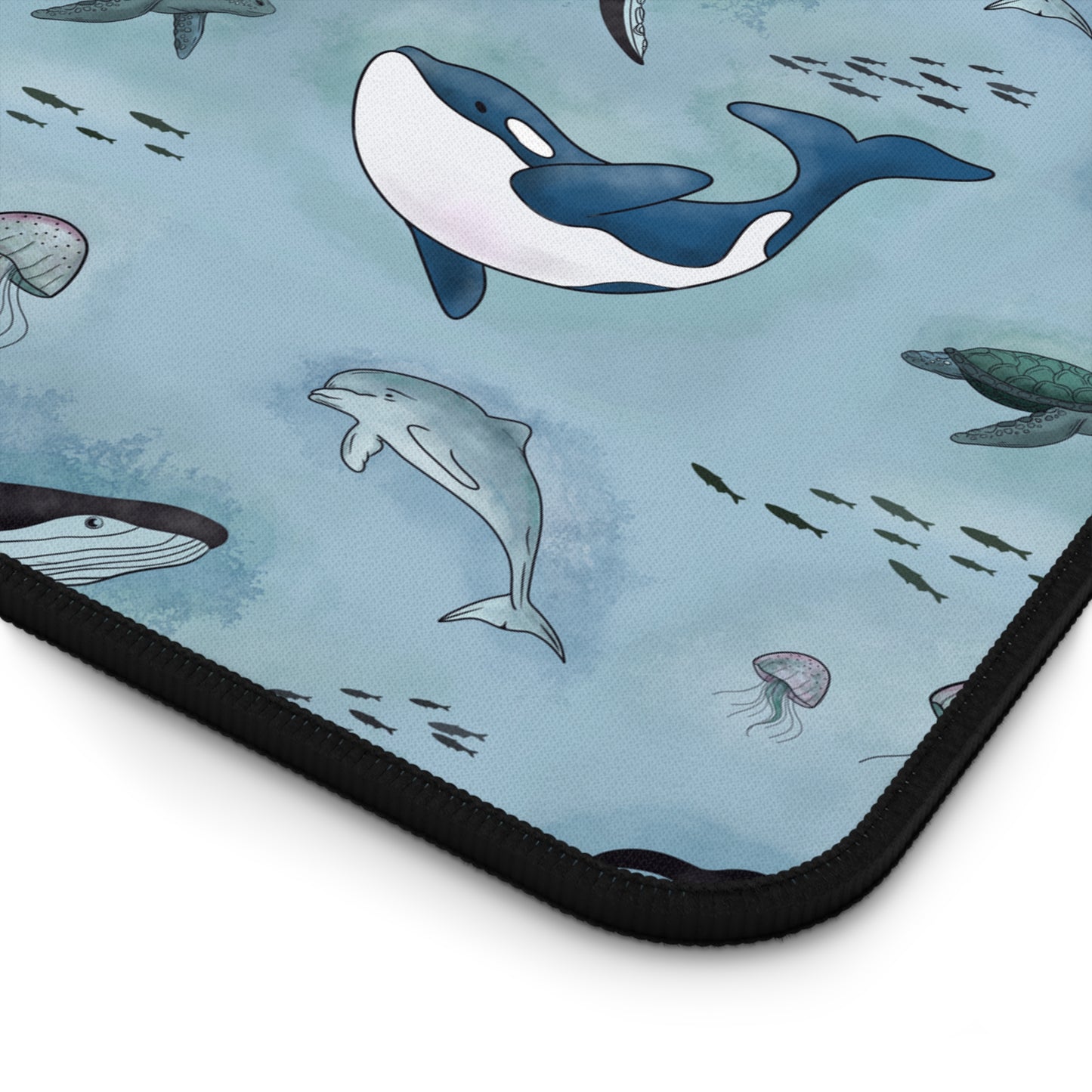 Ocean-Inspired Whale, Dolphin & Sea Turtle Desk Mat
