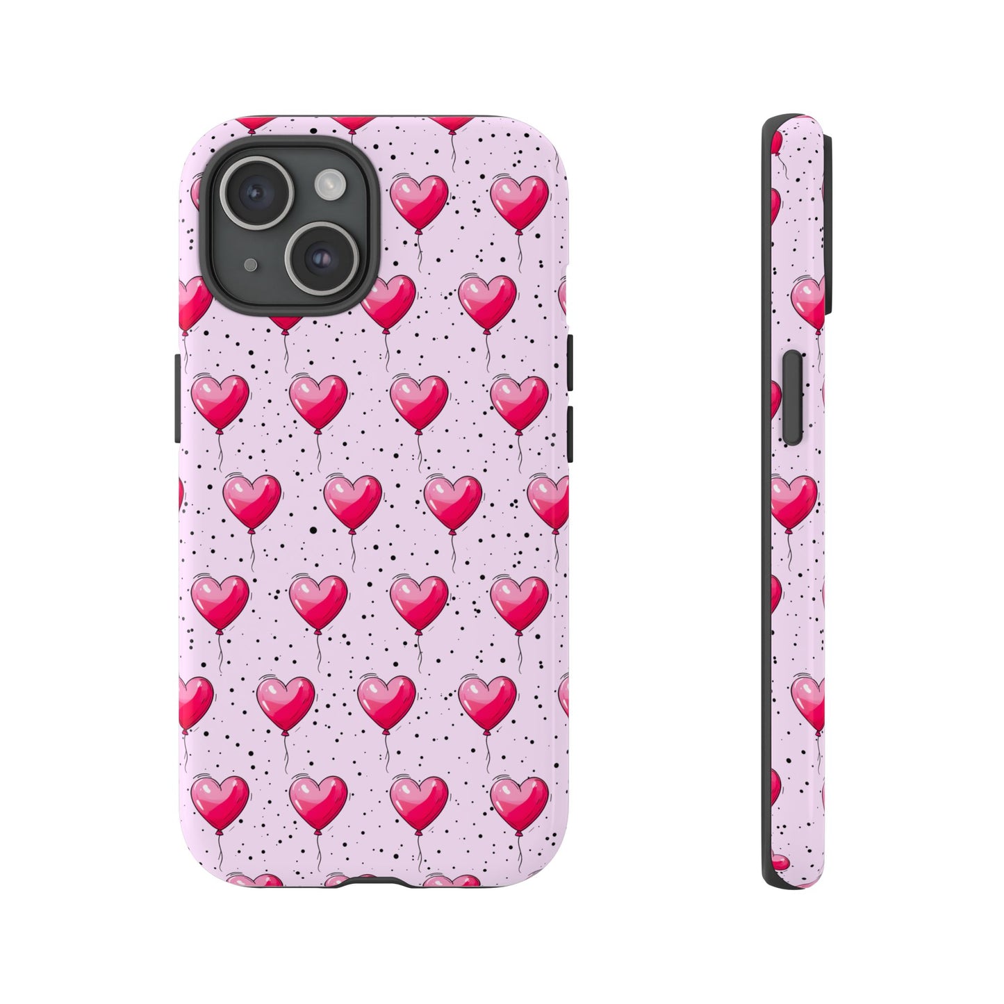 Heart-Shaped Balloons Pink Tough iPhone Case