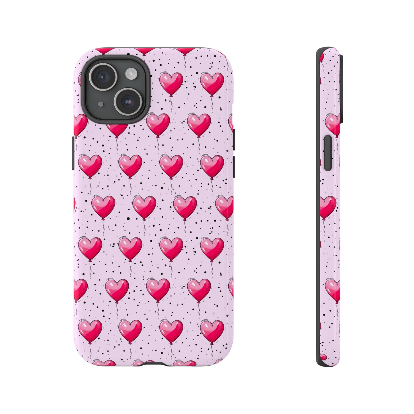 Heart-Shaped Balloons Pink Tough iPhone Case