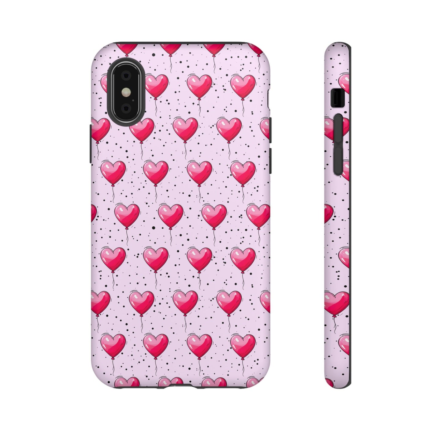 Heart-Shaped Balloons Pink Tough iPhone Case