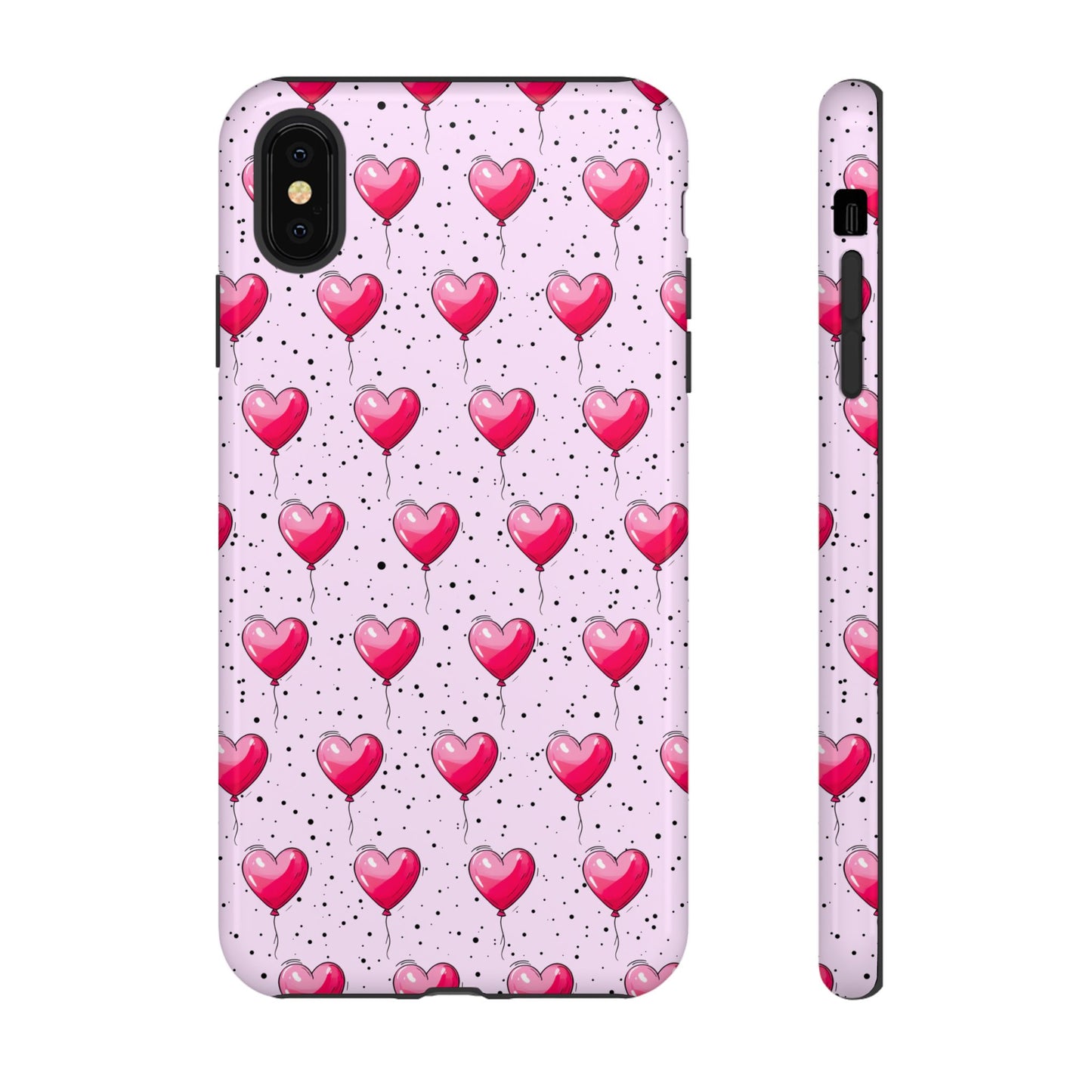 Heart-Shaped Balloons Pink Tough iPhone Case