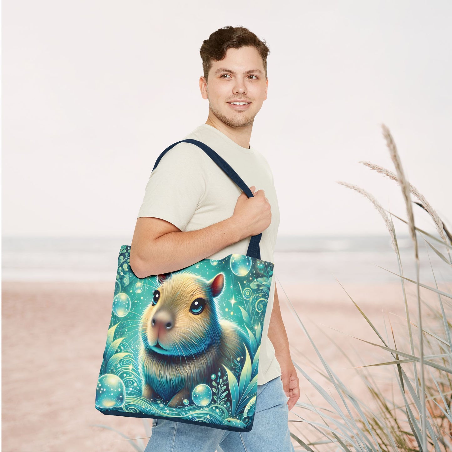 Magical Underwater Capybara Tote Bag