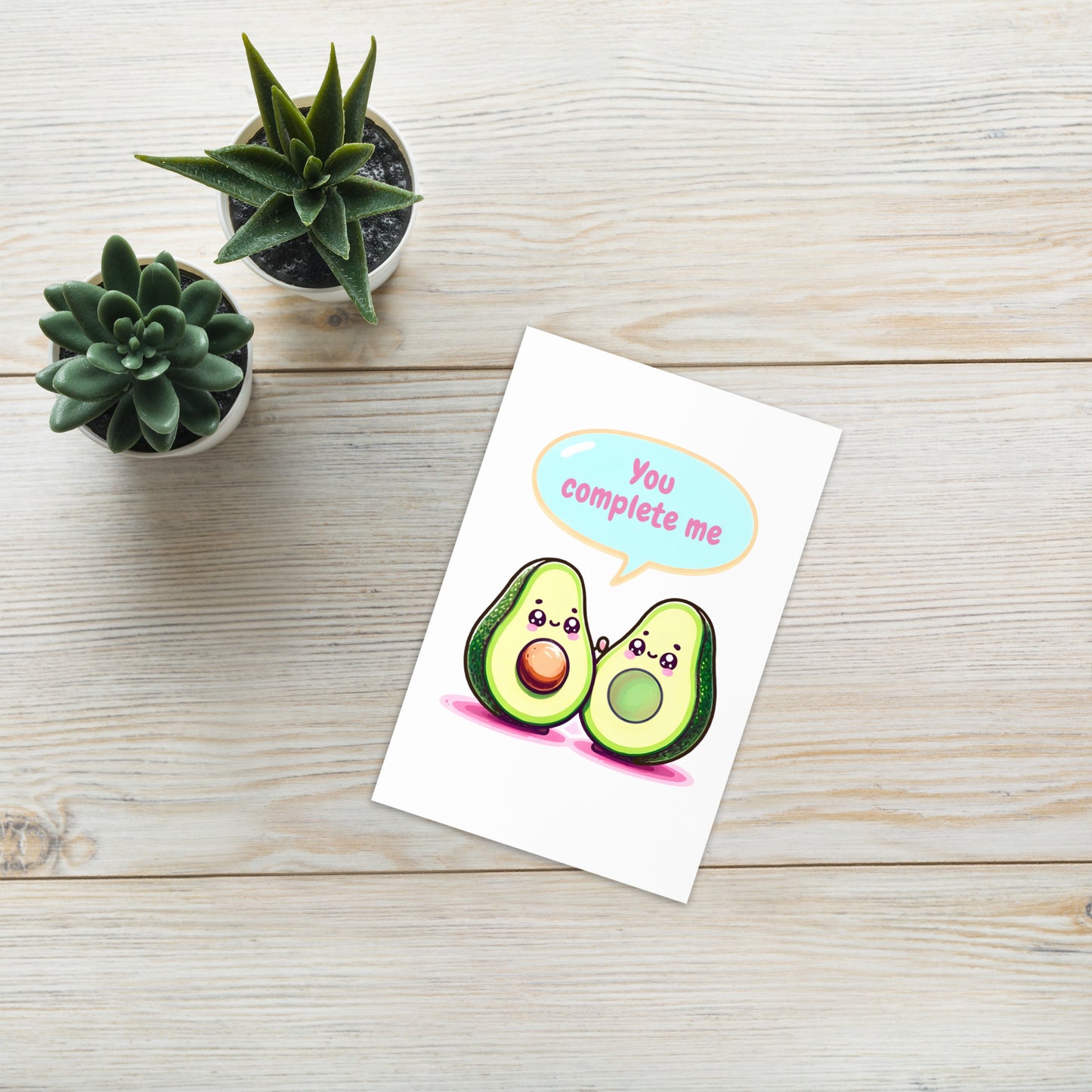 You Complete Me - Avocado Halves Anniversary Card