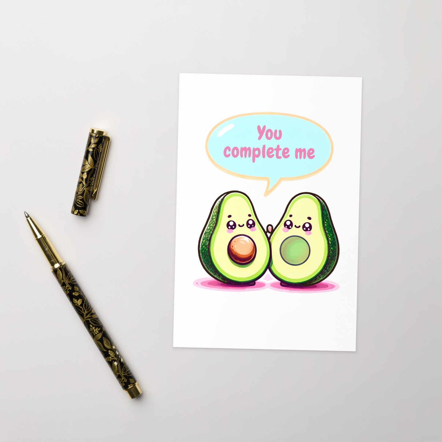 You Complete Me - Avocado Halves Anniversary Card