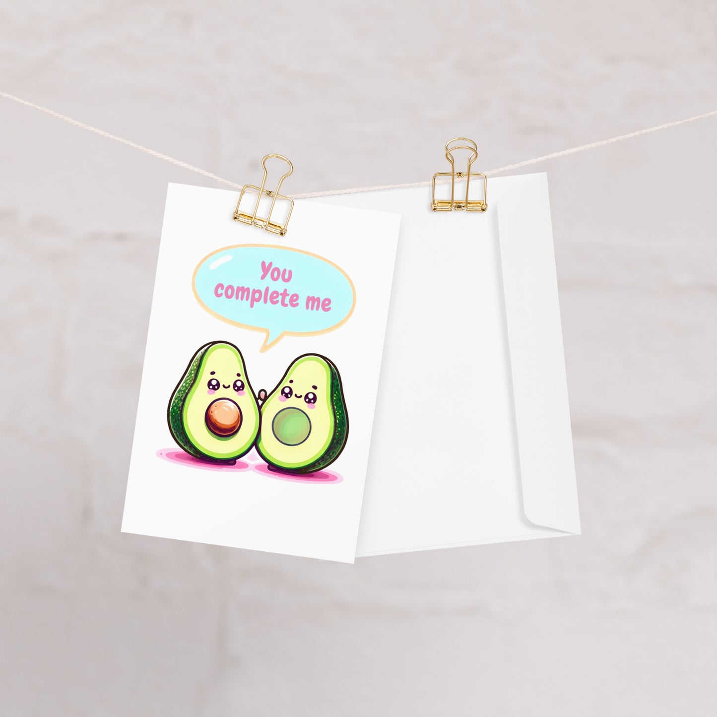 You Complete Me - Avocado Halves Anniversary Card