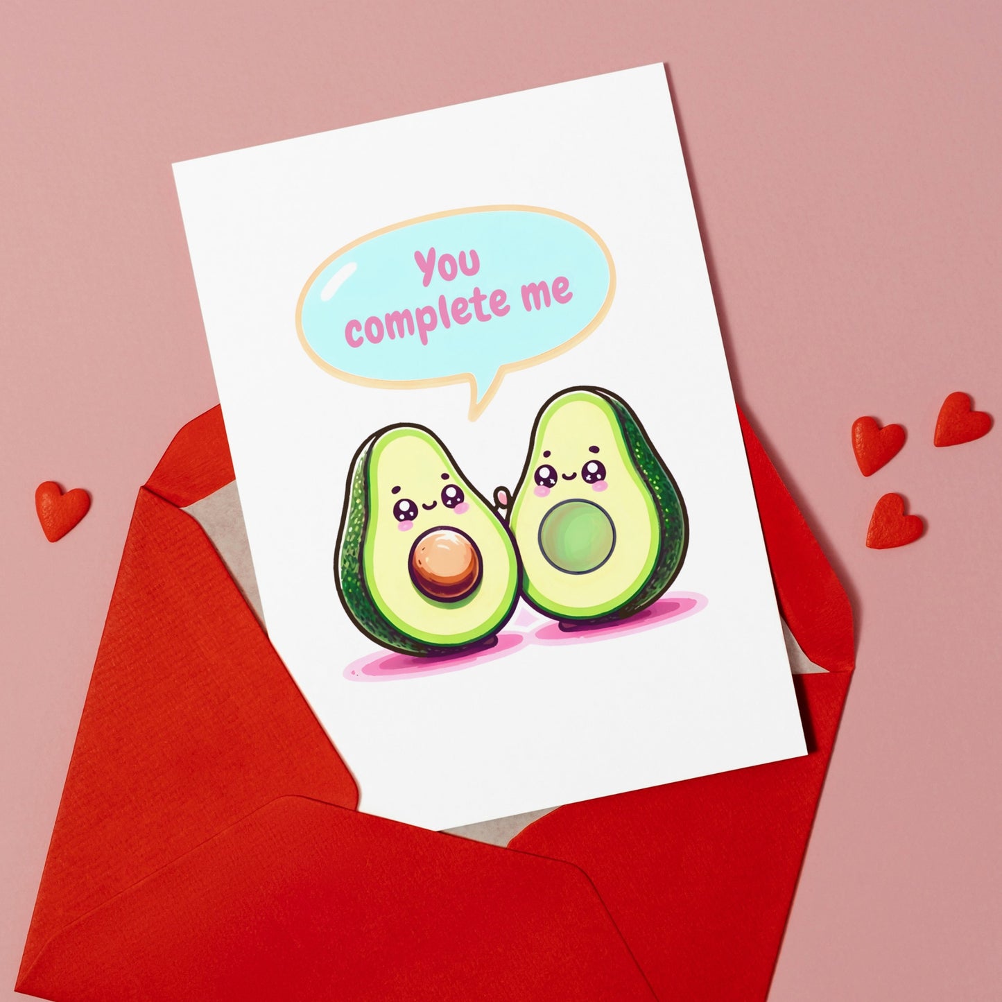 You Complete Me - Avocado Halves Anniversary Card