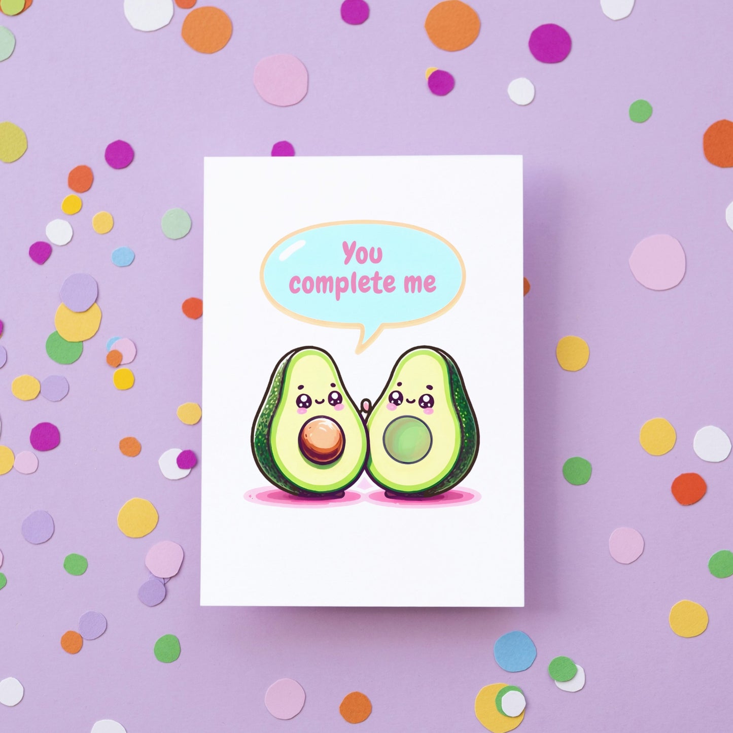 You Complete Me - Avocado Halves Anniversary Card