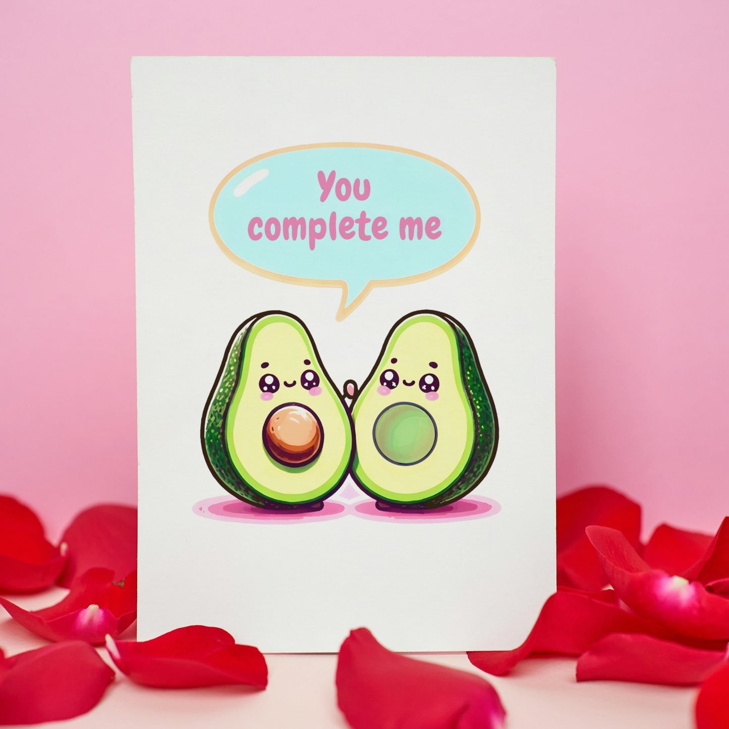 You Complete Me - Avocado Halves Anniversary Card
