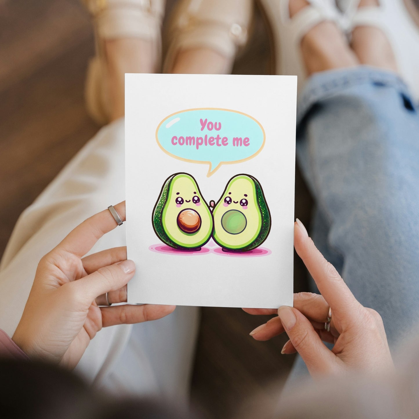 You Complete Me - Avocado Halves Anniversary Card